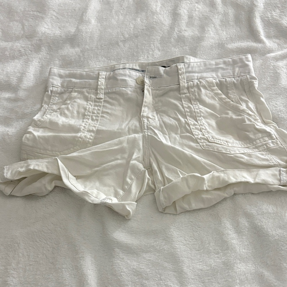 Level 99 Women's White Cargo Shorts
